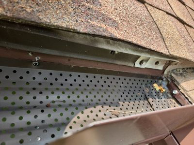 east peoria gutter cover installation - long piece of new gutter cover system, after