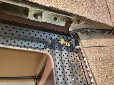 east peoria gutter cover installation - section of new gutter cover system, after