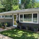 oregon siding installation - front of house with new Royal Haven granite siding, after