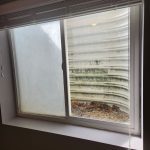Morton Window Installation - inside slider window, before