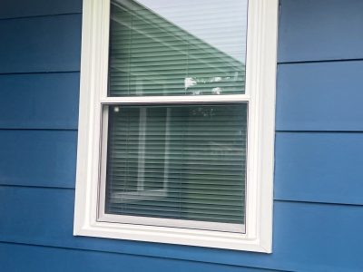 East Moline Window Installation - outside view Double-Hung window, after