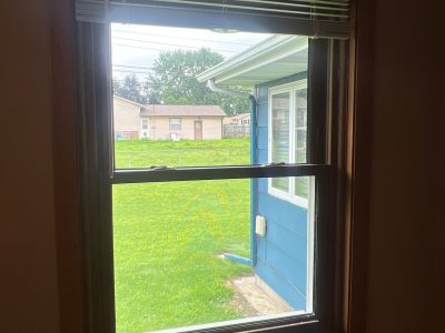 East Moline Window Installation - inside view Double Hung window, after