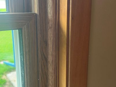 East Moline Window Installation - inside view closeup Double Hung window, after