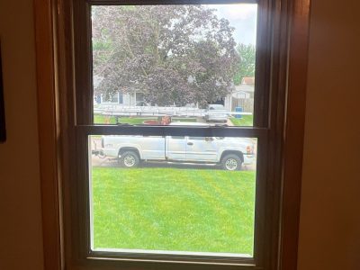 East Moline Window Installation - inside view Double Hung window, after