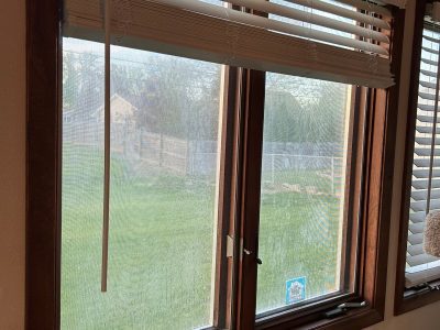 East Moline Window Installation - inside view Casement window, before