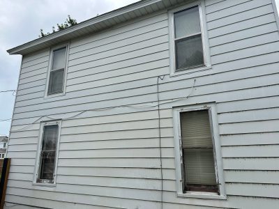 Fulton Window Installation - outside side windows, before