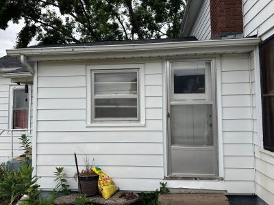 Fulton Window Installation - outside rear porch window, before