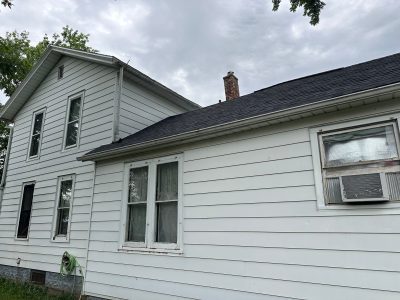 Fulton Window Installation - outside rear, before