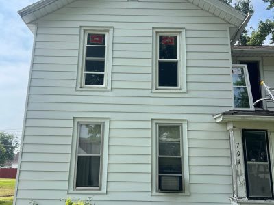 Fulton Window Installation - outside front window replacement, during