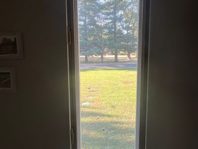 Peoria Window Replacement - inside thin window, before