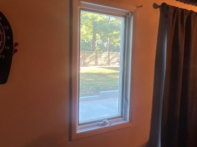 Peoria Window Replacement - inside casement window, before
