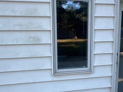 Peoria Window Replacement - outside left window, before
