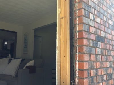Peoria Window Replacement - outside bay window right, during