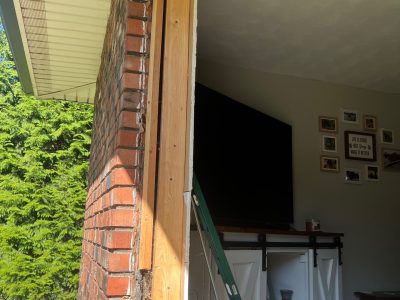 Peoria Window Replacement - outside bay window left, during