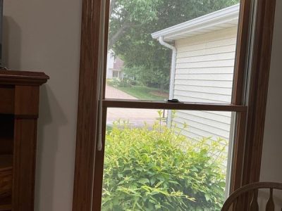 Le Claire Window Replacement - inside double-hung window to be replaced, before