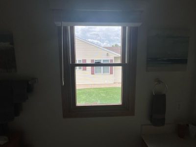 Le Claire Window Replacement - inside double-hung window install, before