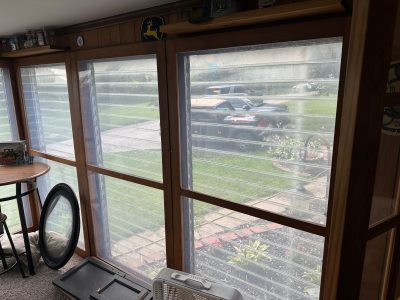 Taylor Ridge Window Replacement - inside sunroom, before