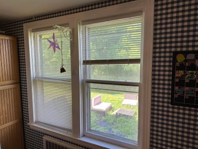 Taylor Ridge Window Replacement - inside double-hung windows, before