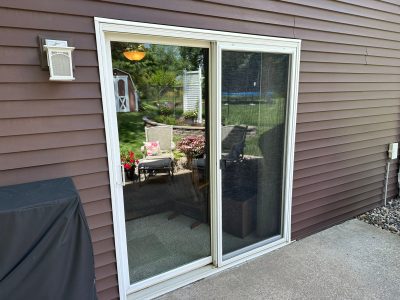 Bettendorf Patio Door Installation - outside from left, before