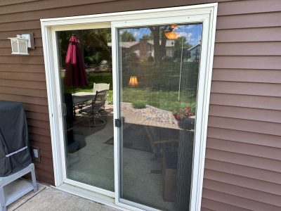 Bettendorf Patio Door Installation - outside from right side, before
