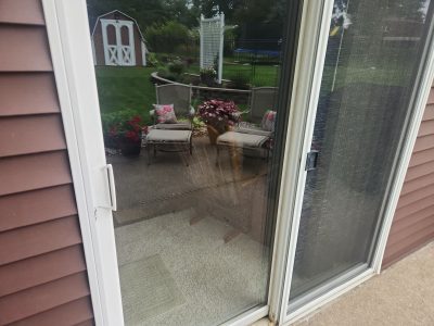 Bettendorf Patio Door Installation - outside, before