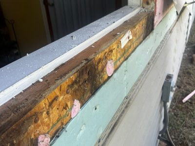 Ipava Window Replacement - outside window teardown, during