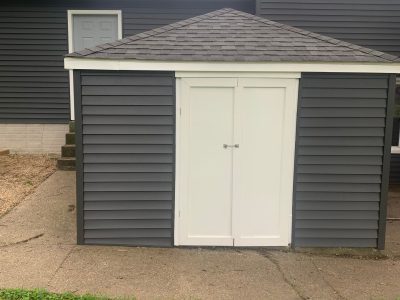 Eldridge Siding Replacement , shed after