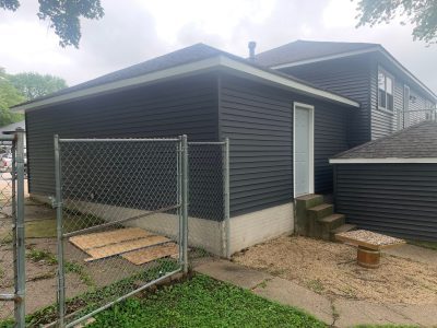 Eldridge Siding Replacement , rear left corner after