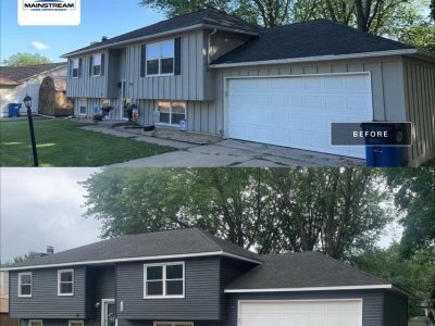 Eldridge Siding Replacement , before and after