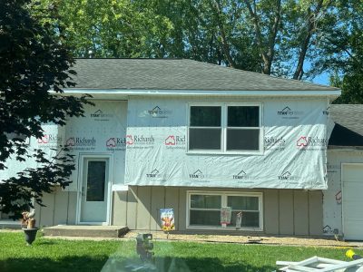 Eldridge Siding Replacement , front replacement during