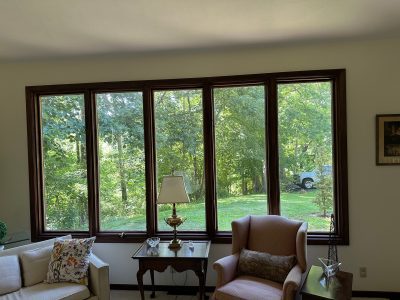 Moline Window Installation - inside long bay window, before