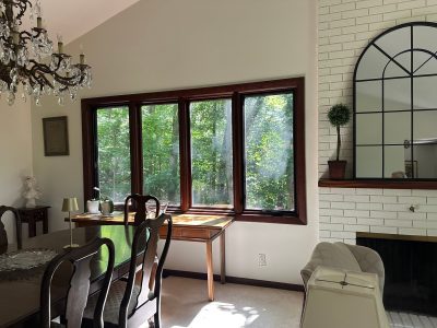 Moline Window Installation - inside bay window, before