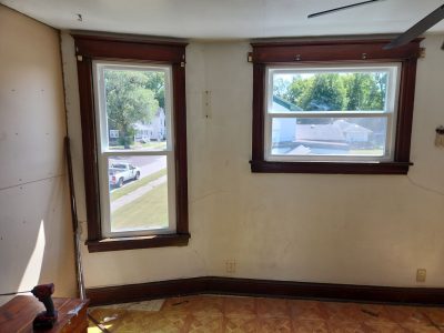 Pekin Window Installation - inside window pair, after