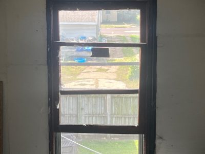 Pekin Window Installation - inside window, before