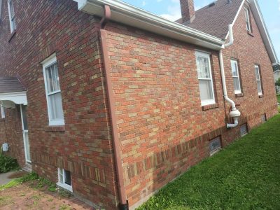 Davenport Gutter Replacement - side corner, after