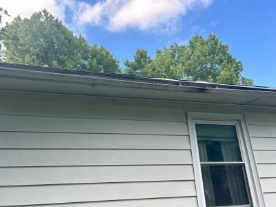 Rock Island Gutters Installation - outside damage, before