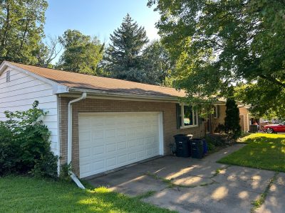 Rock Island Gutters Installation - outside front, before