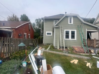 Davenport Siding Company - from backyard, during