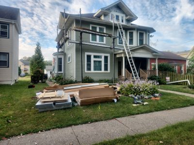 Davenport Siding Company - front and side, during