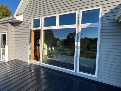 Bettendorf Window Contractor - bay window open outside, after
