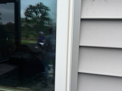Bettendorf Window Contractor - trim closeup casement window outside, after