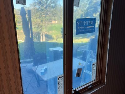 Bettendorf Window Contractor - infinity closeup inside casement window, during
